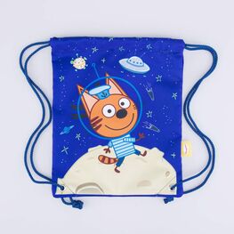 02808202-40 Мешок для обуви Три кота для мальчики голубой