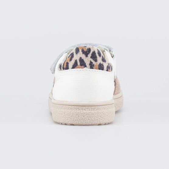 434023-71 Кожаные кеды для девочки Леопард для девочки бежевый фото №5