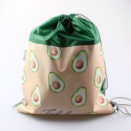 02808073-20 Мешок для сменной обуви Авокадо для девочки беж-зел фото №2