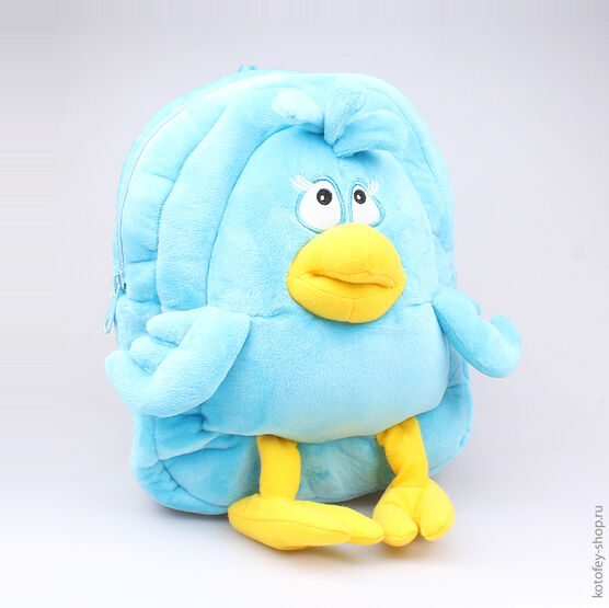 02003066-00 Плюшевый рюкзак Птичка Голубой для универсальные голубой