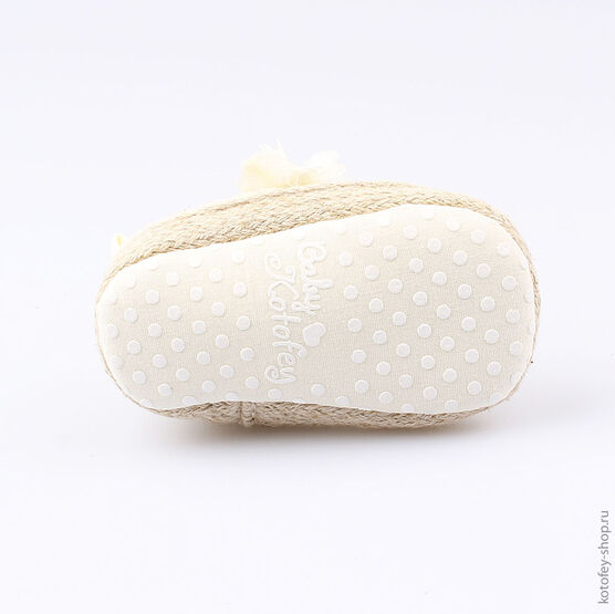 001072-11 Пинетки для девочки бежевый фото №3