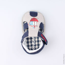 001076-11 Пинетки для мальчики син-сер фото №4