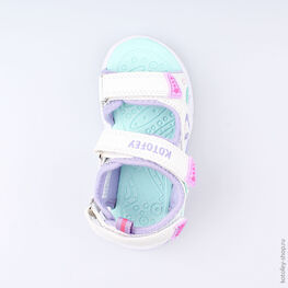 324007-12 Пляжная обувь для девочки бел-сир фото №4