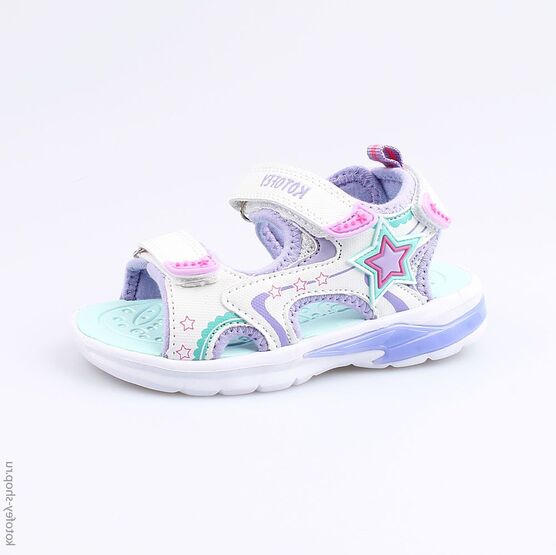 324007-12 Пляжная обувь для девочки бел-сир