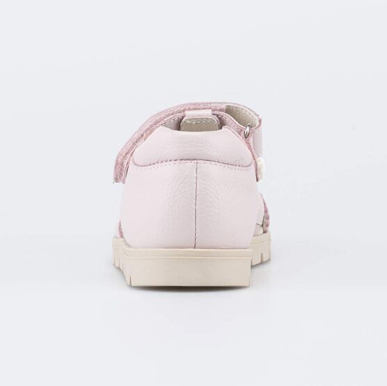 322215-22 Кожаные сандалии с бантиком для девочки розовый фото №5