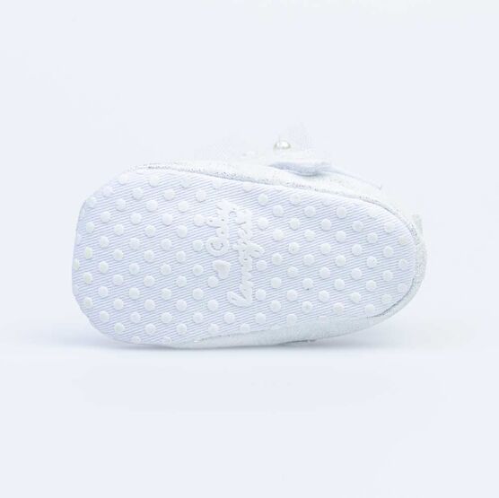 001088-11 Пинетки белые крестильные для девочки белый фото №4