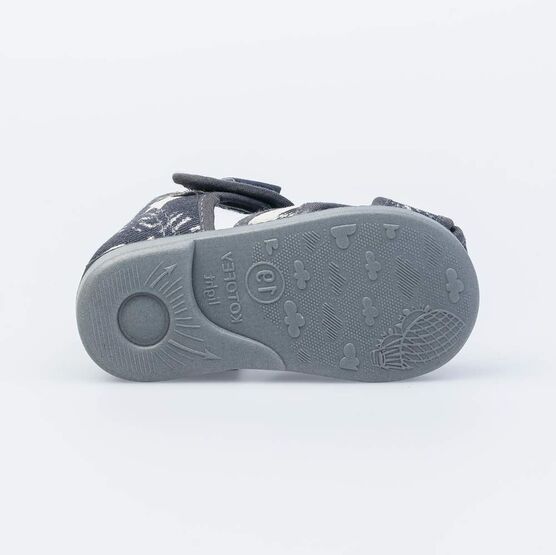 021011-71 Сандалии текстильные Звезды для мальчики серый фото №2