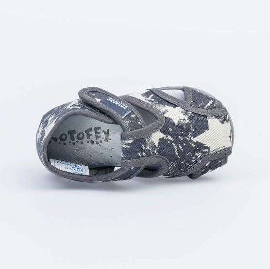 021011-71 Сандалии текстильные Звезды для мальчики серый фото №5