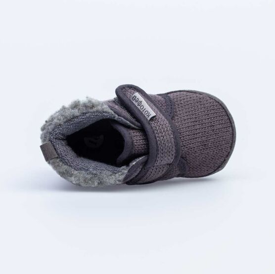 001092-11 Пинетки- ботинки для мальчика для мальчики серый фото №5