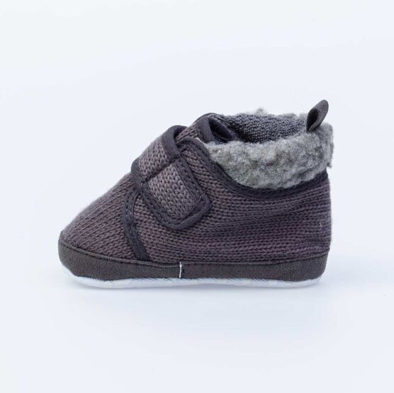 001092-11 Пинетки- ботинки для мальчика для мальчики серый фото №3