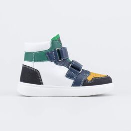 352401-22 Ботинки-кеды для мальчика для мальчики белый + синий фото №2