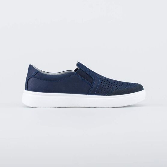 632353-22 Кожаные туфли-слипоны для мальчика для мальчики синий фото №2