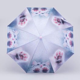 03807206-40 Серый зонт-трость для детей Кошка для девочки серый фото №2