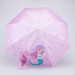 03807209-40 Розовый зонт-трость для детей Русалочка для девочки розовый фото №2