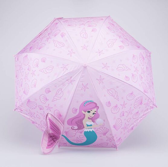 03807209-40 Розовый зонт-трость для детей Русалочка для девочки розовый фото №2