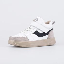 552360-12 Кожаные ботинки-кеды Драйвер стиля для мальчики бежевый,серый,черный