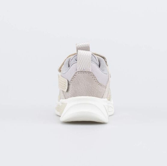 044007-71 Светящиеся кроссовки на липучках для девочки бежевый фото №5