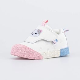 044008-71 Кожаные кроссовки Котенок для девочки белый