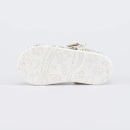 121064-71 Текстильная обувь для первых шагов Цветочная поляна для девочки бежевый фото №3