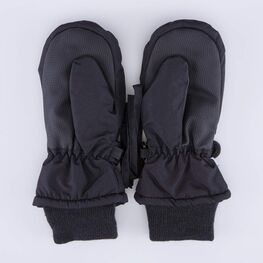 07721268-40 Детские черные варежки для мальчика и девочки для мальчики черный фото №2