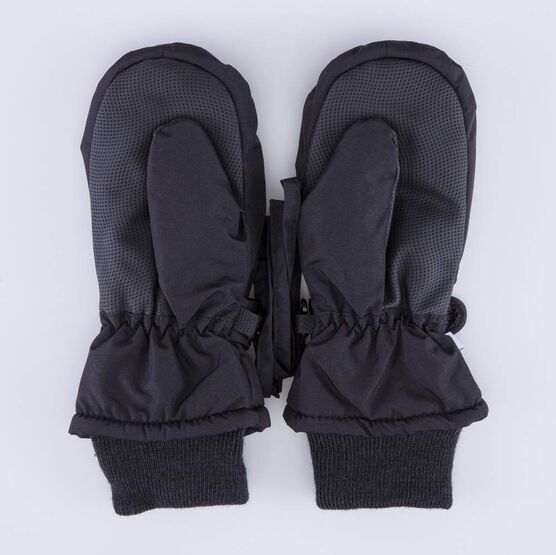 07721268-40 Детские черные варежки для мальчика и девочки для мальчики черный фото №2