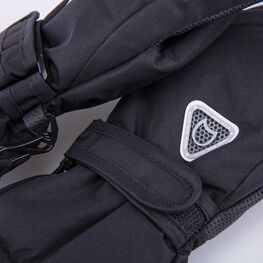 07721268-40 Детские черные варежки для мальчика и девочки для мальчики черный фото №3