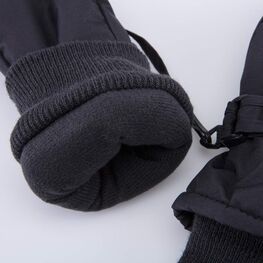 07721268-40 Детские черные варежки для мальчика и девочки для мальчики черный фото №4