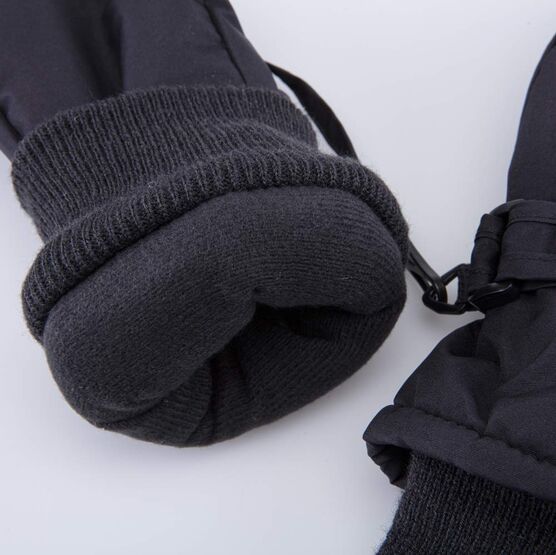 07721268-40 Детские черные варежки для мальчика и девочки для мальчики черный фото №4