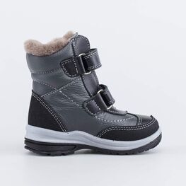 252121-53 Зимние ботинки на липучках для мальчики черный фото №2