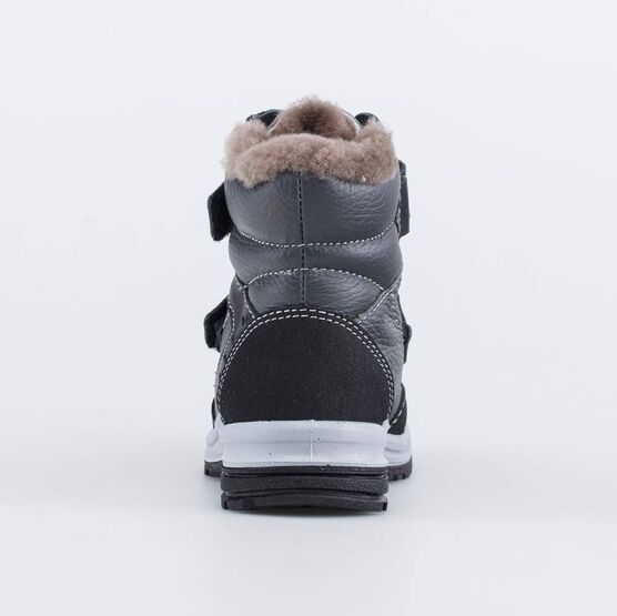 252121-53 Зимние ботинки на липучках для мальчики черный фото №5