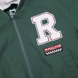 07757075-41 Куртка-бомбер утепленная для мальчика зеленый для мальчики зеленый фото №4