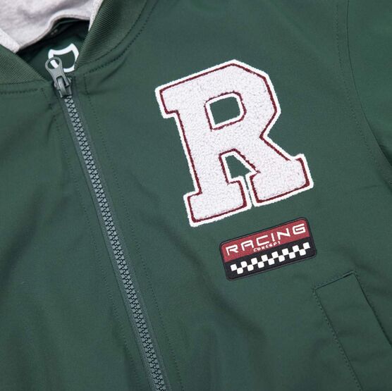 07757075-41 Куртка-бомбер утепленная для мальчика зеленый для мальчики зеленый фото №4