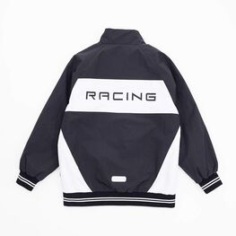 07757076-40 Куртка-бомбер утепленная для мальчика черный для мальчики черный,белый фото №2