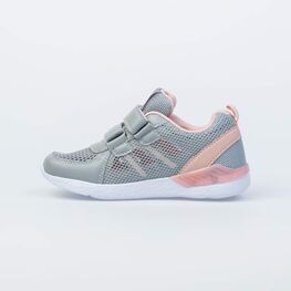 644264-73 Кроссовки с LED-подсветкой на подошве для девочки сер-роз фото №3