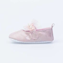 001088-12 Пинетки розовые с жемчужинами для девочки розовый фото №3