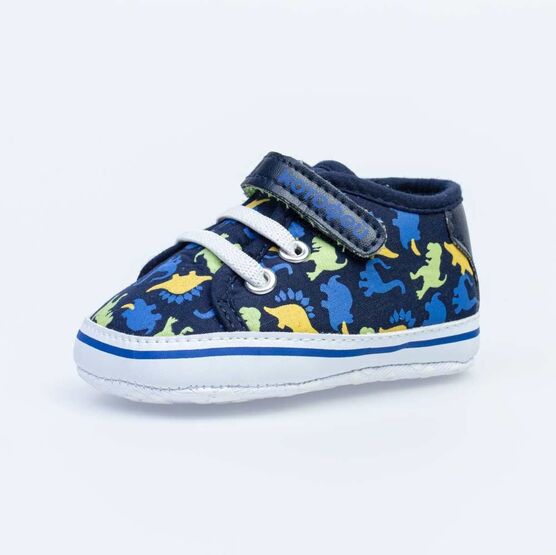 001093-11 Пинетки- кеды Динозаврики для мальчики светло-синий