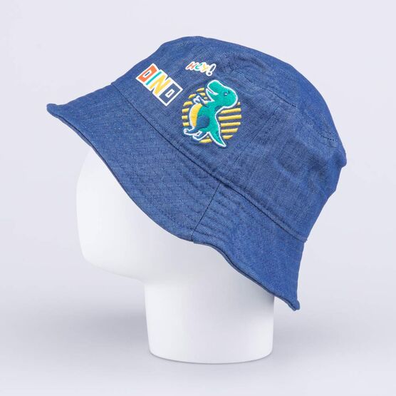 07711762-40 Панама хлопковая для мальчика Дино для мальчики синий фото №2