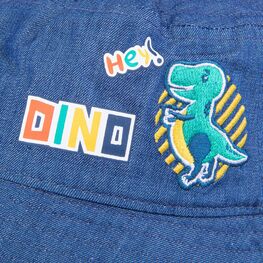07711762-40 Панама хлопковая для мальчика Дино для мальчики синий фото №3