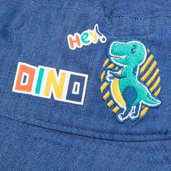 07711762-40 Панама хлопковая для мальчика Дино для мальчики синий фото №3