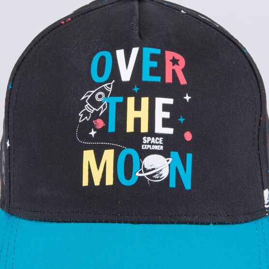 07711767-40 Кепка-бейсболка для мальчика Космос для мальчики черный + голубой фото №3