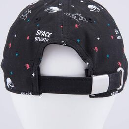 07711767-40 Кепка-бейсболка для мальчика Космос для мальчики черный + голубой фото №4