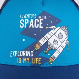 07711776-40 Кепка-бейсболка с сеткой для мальчика Космический корабль для мальчики синий фото №3