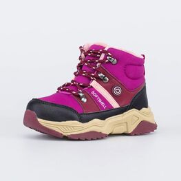 454065-81 Осенние ботинки Softshell + Thinsulate для девочки бордовый