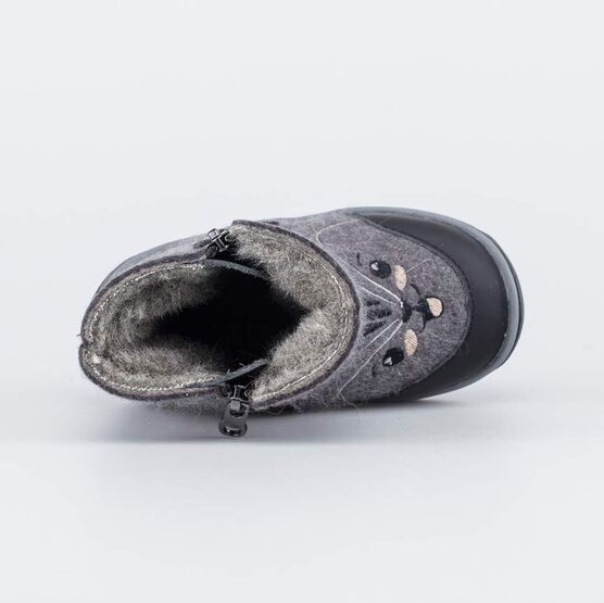 167071-41 Серые валенки на молнии Котенок для мальчики серый фото №4