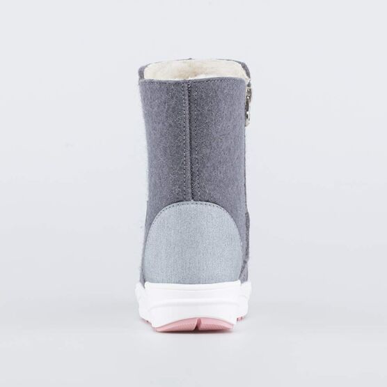 567058-44 Валенки на молнии Спящая Лама для девочки серый фото №5