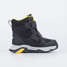 654854-42 Мембранные ботинки SoftShell для мальчики черный + желтый фото №2