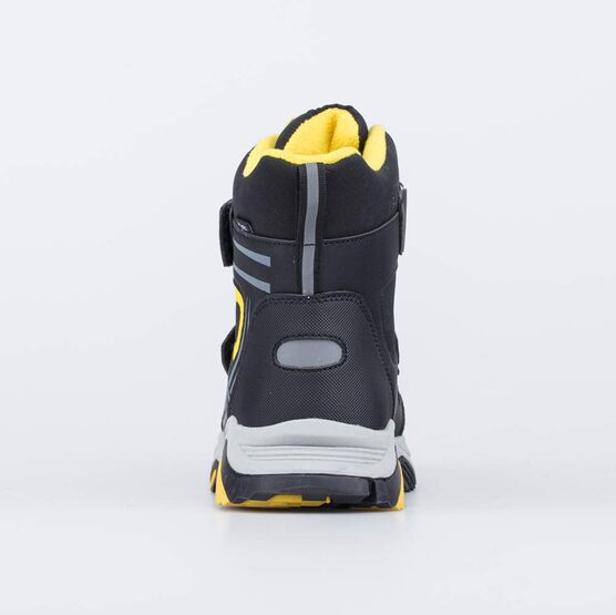 654854-42 Мембранные ботинки SoftShell для мальчики черный + желтый фото №5