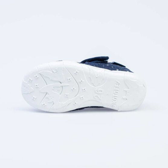 421061-11 Босоножки текстильные для девочки светло-синий фото №3