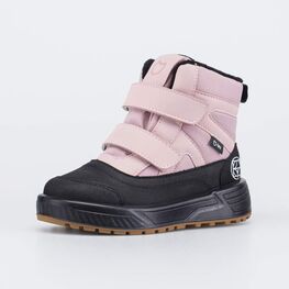 254839-43 Зимние мембранные ботинки Суперзащита для девочки розовый + черный
