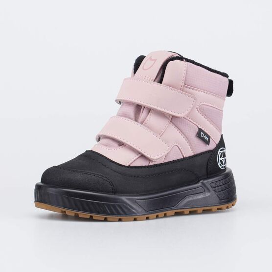 254839-43 Зимние мембранные ботинки Суперзащита для девочки розовый + черный